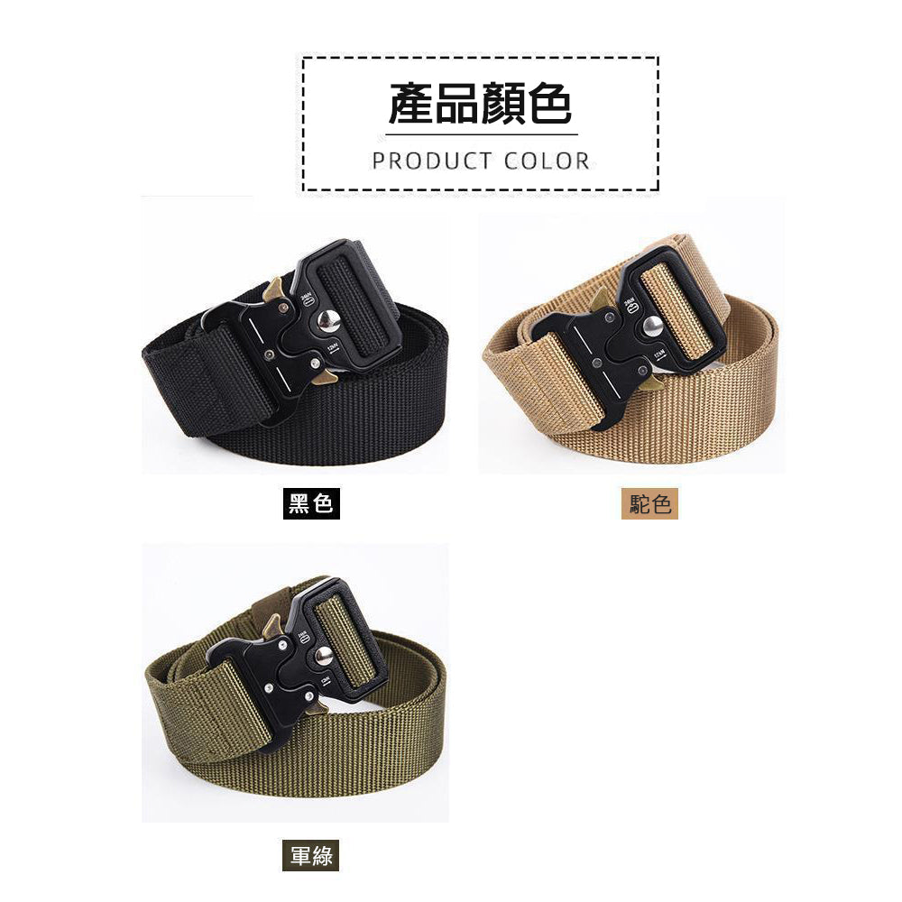 KASO 眼镜蛇合金插釦尼龍腰帶 戰術腰帶 金屬快扣腰帶 戶外皮帶 休閒 帆布 男生 6655