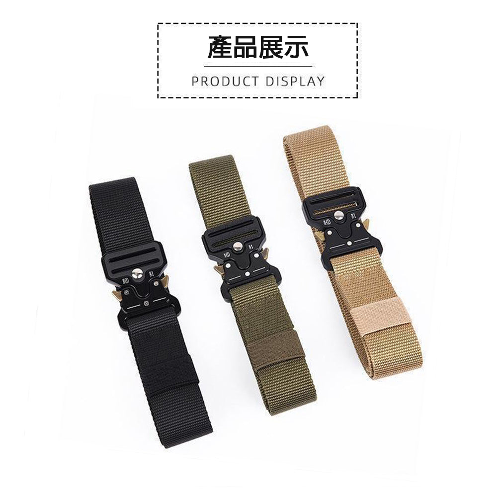 KASO 眼镜蛇合金插釦尼龍腰帶 戰術腰帶 金屬快扣腰帶 戶外皮帶 休閒 帆布 男生 6655