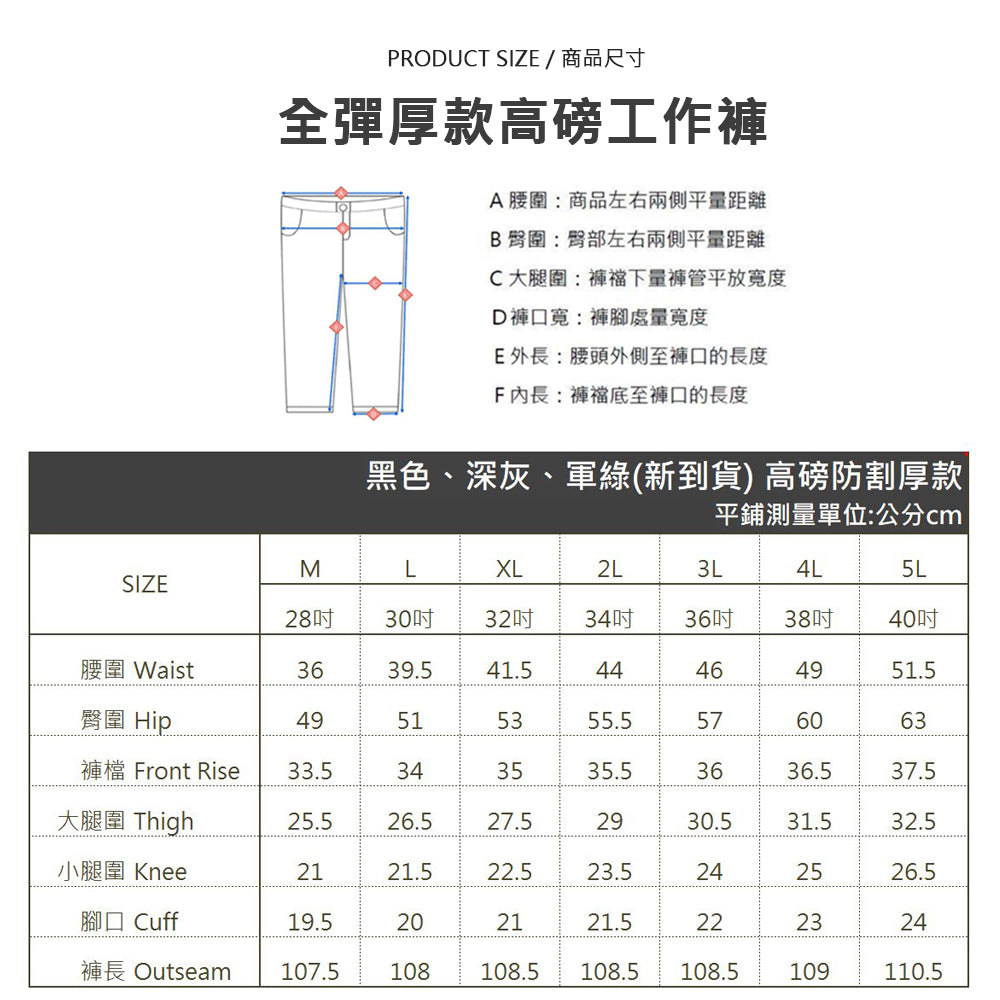 KASO 厚磅工作褲 高磅厚款 多口袋工作褲 6536
